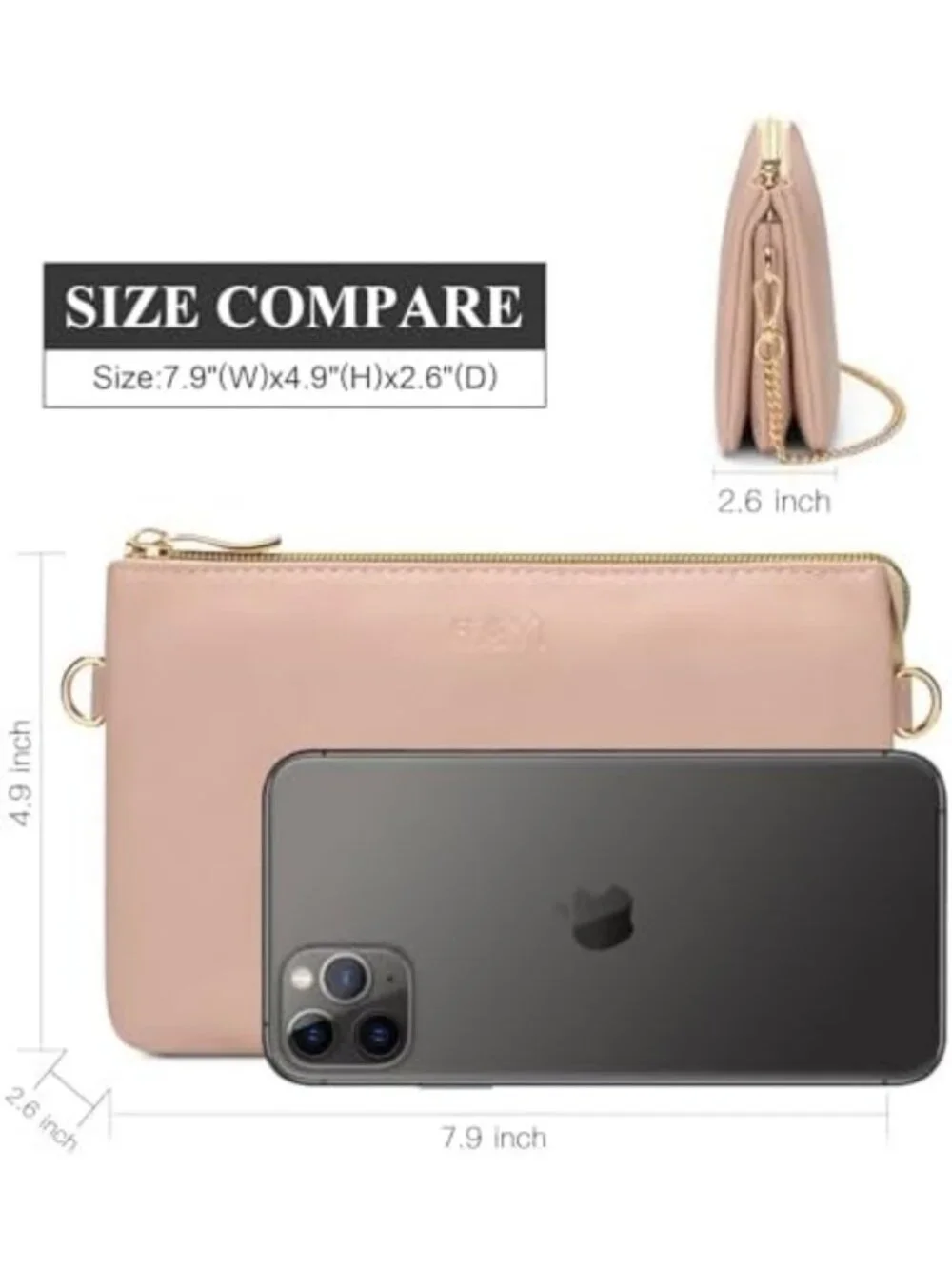 Stylish Urban Crossbody Wristlet Purse for Women - Small Clutch Bag, Versatile